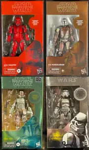 2019/2020 Hasbro Star Wars Black 6" CARBONIZED ACTION FIGURE SET OF 4 MIB