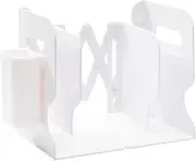 BangBoom Multifunctional Adjustable Telescopic Bookshelf with Pen Holder (White)
