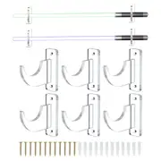 Baseball Bat Wall Mount Holder- 3 Set Acrylic Light Saber Stand Sword Holder
