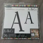 New ArtMinds - DIY 26pcs Monogram Alphabet Letters Paper Stencils NIB