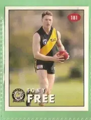 1996 RICHMOND TIGERS AFL SELECT STICKER #181 TONY FREE