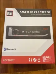 New Dual Electronics XDC100BT AM/FM CD Car Stereo Radio Single DIN Bluetooth USB