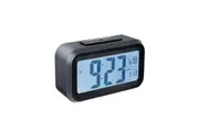 Sansai Black Calendar LCD Alarm Clock Date Temp Digital Display Table Desk Home
