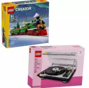 LEGO 40699 Retro Record Player and 40700 Winter Holiday Train GWP Free Shipping
