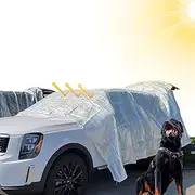 Aluminet Shade Cloth for Car/Plants 99%, Greenhouse Garden Shade Cloth, Reflective UV Resistant Shade Netting with Grommets, Breathable and Durable, Easy to Hang (Size : 4x7m)
