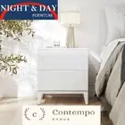 Brand new Tenley 2 Drawer Bedside Table - White CONTEMPO RANGE