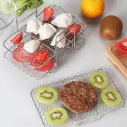 3-Layers Baking Dehydrator Rack Detachable Air Fryer Shelf Microwave