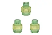 3x Annabel Trends Jewel Pillar Tealight Candle Holder Home Decor Large Green