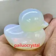 1.7" Opalite Duck Skull Quartz Crystal Skull Carved Figurines Reiki Healing 1pc