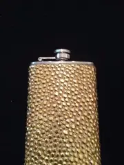 Gold Blinged Out Hip 5oz Stainless Steel Flask, Brand new