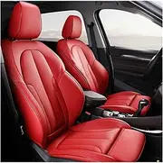 Custom Leather Car Seat Cover Compatible for BMW 1 Series E81 E82 E87 E88 F20 F21 F52 F40 2 Series F22 F23 F44 F45 F46(GTI Red)
