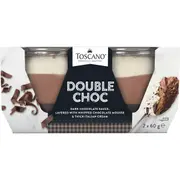 Toscano Double Choc Mousse Twin 60g x 2 pack