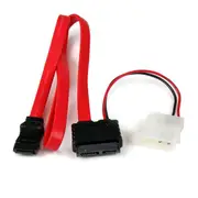 StarTech 20in Slimline SATA to SATA with LP4 Power Cable Adapter