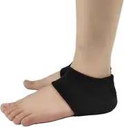 Heel Guards - 2ct. - Heel Cups for Heel Pain Relief - Cracked Heels, Heel Spurs - Heel Pads for Plantar Fasciitis, Tendinitis (Black, One size)