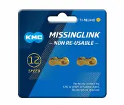 KMC Missing Link 12-Speed Chain Connector (Quick-Link) 2-Links Gold Ti-N