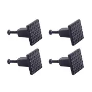 Black Wrought Iron Cabinet Knob Pull Square Grid Design with Hardware Pack of 4