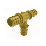 Rehau 317153-001 1-1/2 X 1-1/4 X 1 in EVERLOC+ LF Brass Branch and Run Red. Tee