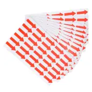 Small Arrow Sticker Label 1.2x0.4", 300Pcs Adhesive Color Coding Sign Decal, Red