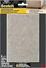 Scotch Felt Pads Beige Rectangle 10 x 15cm SP840 (Pack of 4)