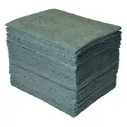 Sorbent Pads Universal Gray 15x19 Heavy Absorbent Poly 28 Gal 100 Pack