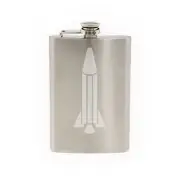 Model Rocket Ship #6 - American Rocketry Hobby Launch Fins-8 oz etched flask