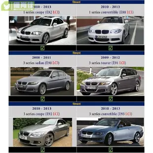 寶馬 E90 E91 E92 E81 E87 E82 碳纖維/黑色/白色更換後視鏡蓋帽 BMW E90後視鏡蓋