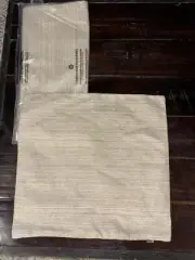 2 NEW Restoration Hardware 15087M RH pillow Cover shams Beige/Sand Color F970*