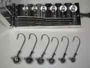 Saltwater Cbal Barbed Jig mold with eyes 3/4-3oz CNC Aluminum Flounder Fluke
