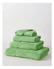 [Vue] Combed Cotton Ribbed Towel Range in Apple Green