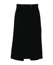 Junya Watanabe Cargo Back-Slit Midi Skirt black