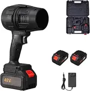 Seese Pro Blower, Seese Cordless Leaf Blower, Turbo Blowers 2.0, Super Power Air Duster for Yard/Patio/Car Cleaning (Black+2 Batteries)