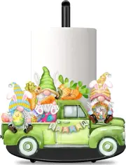 Easter Paper Towel Holder Stand Spring Metal Paper Towel Stand Easter Bunny Gnom