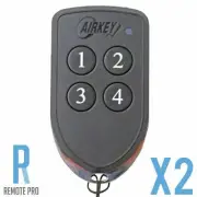 2 x NEW Genuine Airkey Air Key Garage/Gate Remote Control AK3TX4R/AK4 4 Button