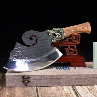 Meat Cleaver Knife Slicing Heavy Duty Bone Chopping Butcher Axe Type Knives 5mm