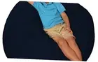 3 ft Memory Foam Bean Bag Chair, Navy Micro Suede