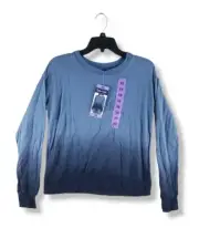 Splendid Ladies' Pullover Top, Slate Blue Dip Dye, XS