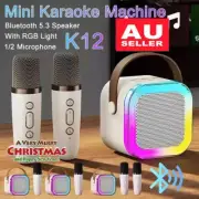 Mini Karaoke Machine Portable Bluetooth-Speaker Wireless Microphones Kids GiCF