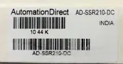 AUTOMATION DIRECT AD SSR210 DC 10 44K Solid State Relay Input 3-23 VDC Output
