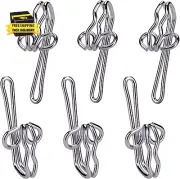 Heavy Duty Curtain Hooks - 100 Pcs - Strong Metal Drapery Hook Set for Room, Doo