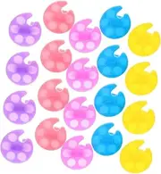 Baluue 20pcs Nail Art Palette Ring Tray Gel Polish Mixing Palette for Manicure Makeup