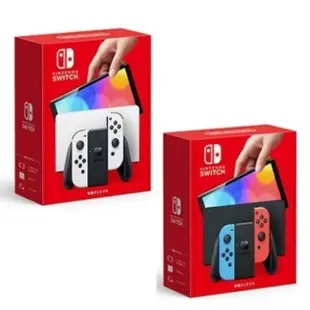 【Nintendo 任天堂】Switch 遊戲 主機 OLED 電力加強版 一年保固 台灣公司貨 [全新現貨]_(白色/紅藍)