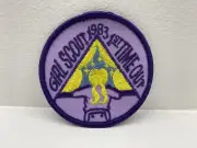 Girl Scout 1st Time Out 1983 Patch (Unused) Purple