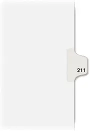 Avery Individual Legal Exhibit Dividers, Style, 211, Side Tab, 8-1/2" x 11", 25 Set/Pack (82427)