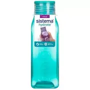 Sistema Square Water Bottle | 475 ml | Leakproof Kids Water Bottle | BPA-Free |