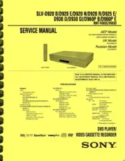 Sony SLV-D920 D925 D930 DVD Player Video Cassette Recorder SERVICE MANUAL