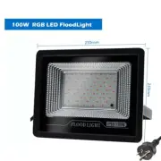 LED Flood Light 100W RGB Floodlight Color Changing Spotlight AU Plug outdoor OZ