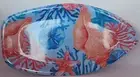 Sea Shells Coral Beach Large Melamine Platter 16 Inches X 8 1/2 Colors Bright