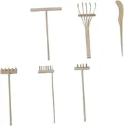1Set Rake Bamboo Tools for Zen Garden Decoration Includes Tooth Tooth Rakes for Office Desk Decor DIY Sand Arrangements