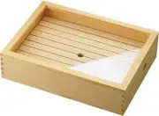 Yamako Wooden Neta Box and Acrylic Lid Large Shiroki 39×29×10cm