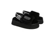 AUSTRALIAN SHEPHERD UGG Women Slingback Platform Fluffy Slides Poppin Black